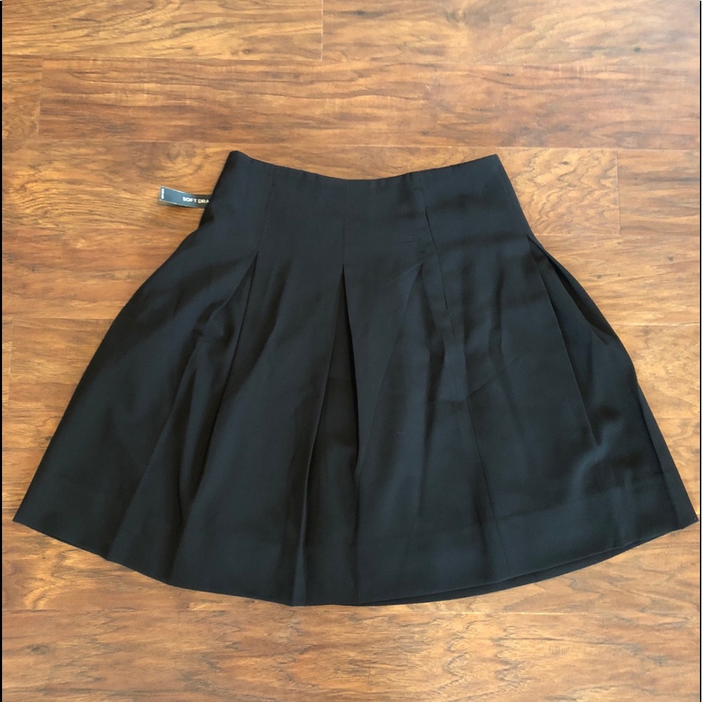WHBM Black Soft Drape Skirt